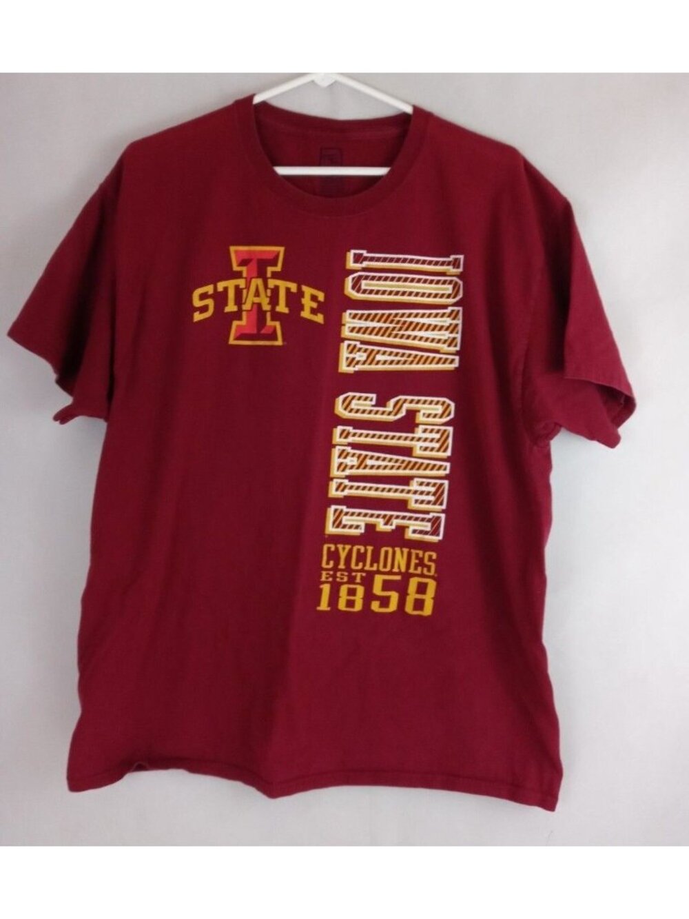 ProEdge NCAA Iowa State Cyclones Est. 1858 ISU Men's Graphic T-Shirt Size XL
